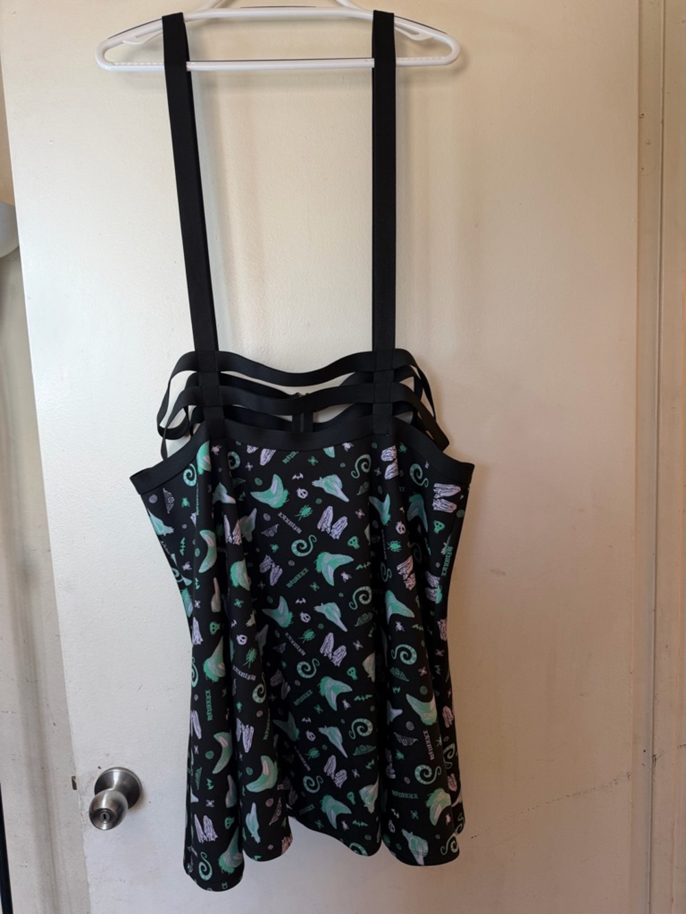 Beetlejuice Strappy Suspender skirt Size 2 Goth Halloween Alt